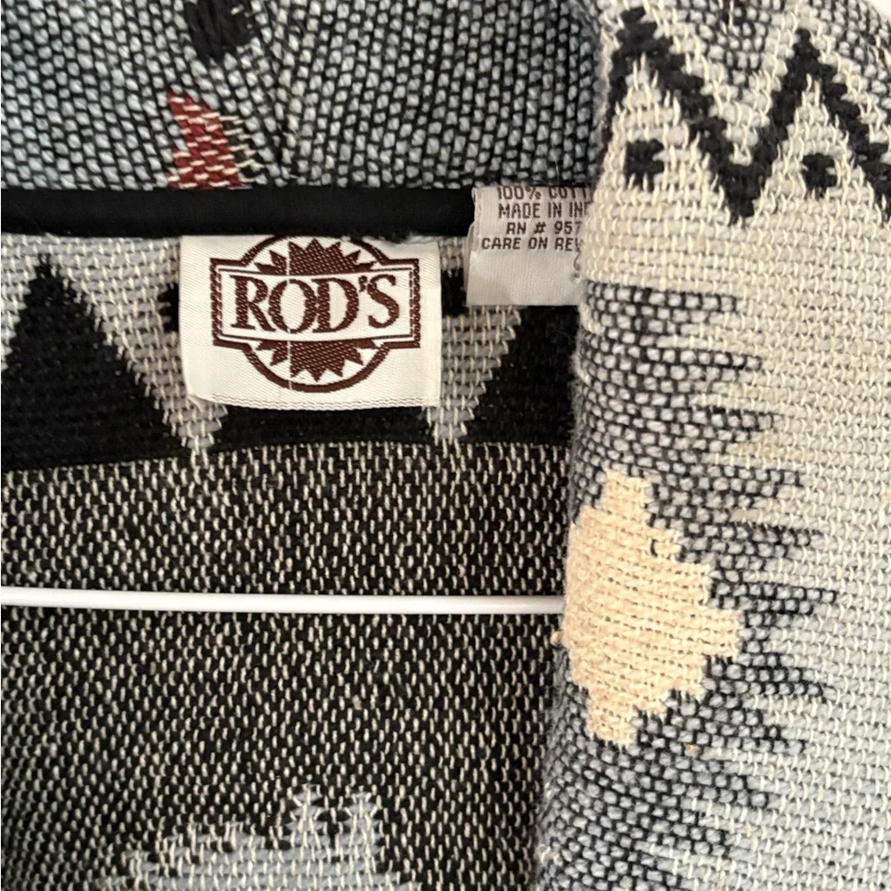 Vintage Horse Patterned Jacket 100 %Cotton Medium/XL - Picture 3 of 7